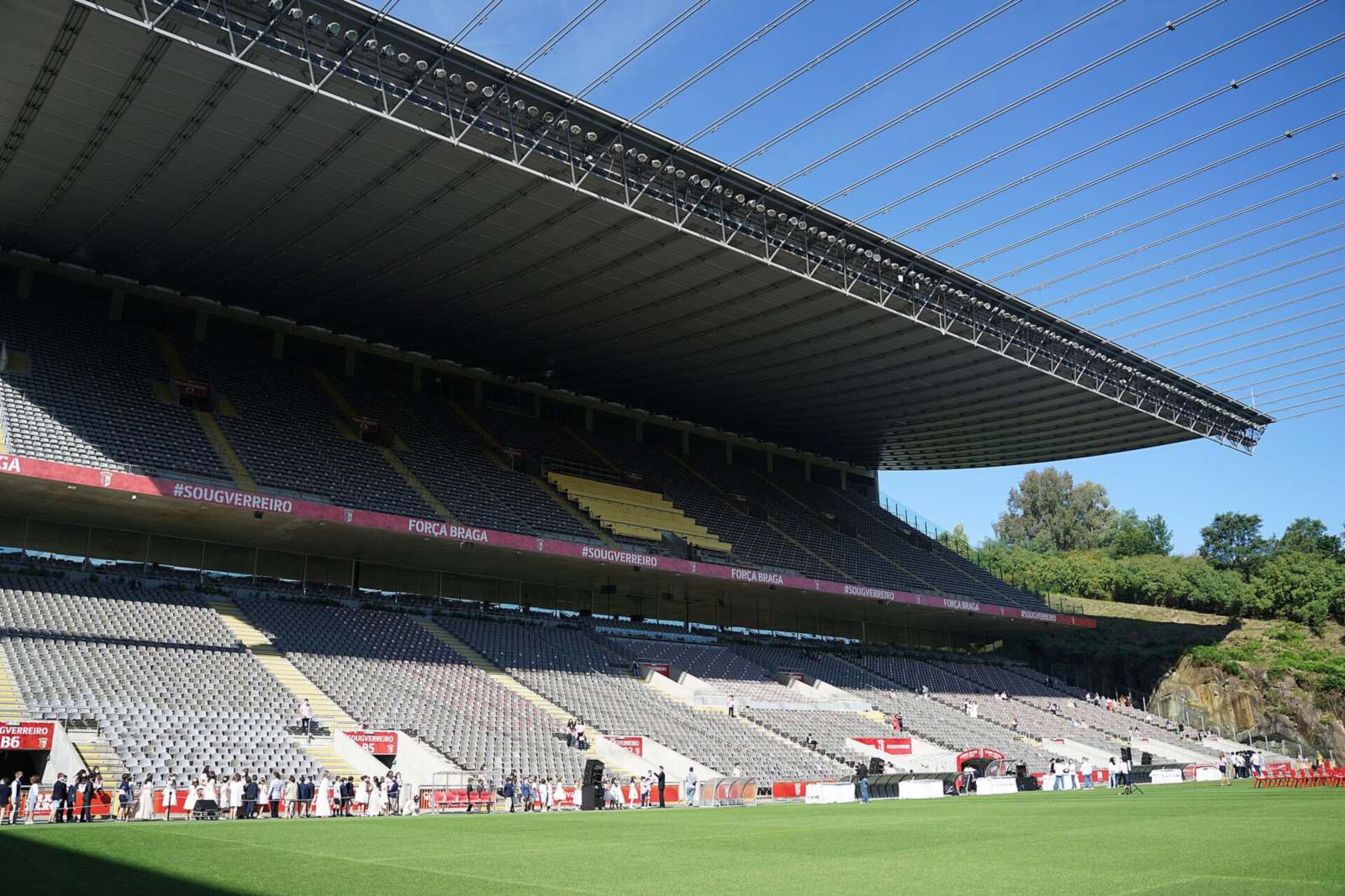 Stand and pitch of Estádio Municipal de Braga, Portugal